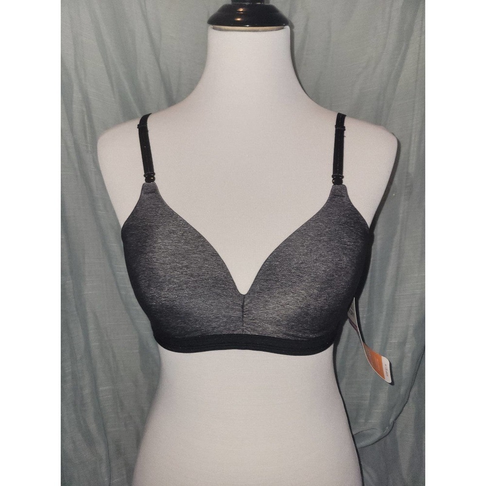 NWT Grey Racerback Wireless Bra 34C